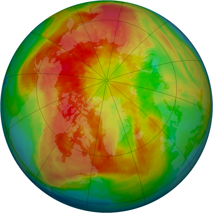 Arctic ozone map for 17 March 2004